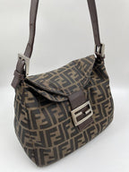 Fendi Mini Mamma Baguette in Brown Zucca Canvas