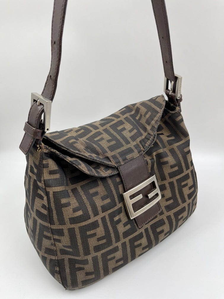 Fendi Mini Mamma Baguette in Brown Zucca Canvas