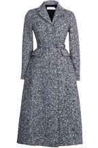 CHRISTIAN DIOR Belted A Line Coat Black White