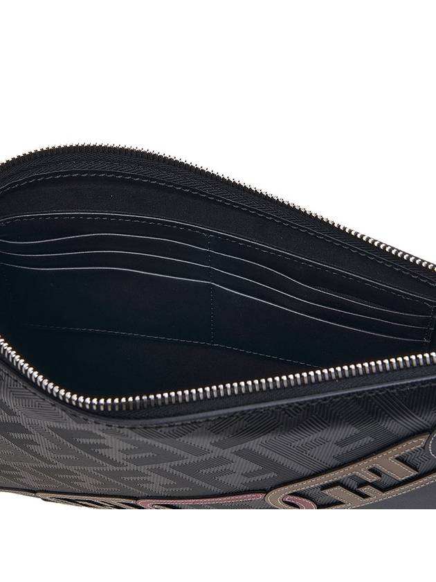 Fendi Men's O Lock FF Chain Print Clutch Bag Back
