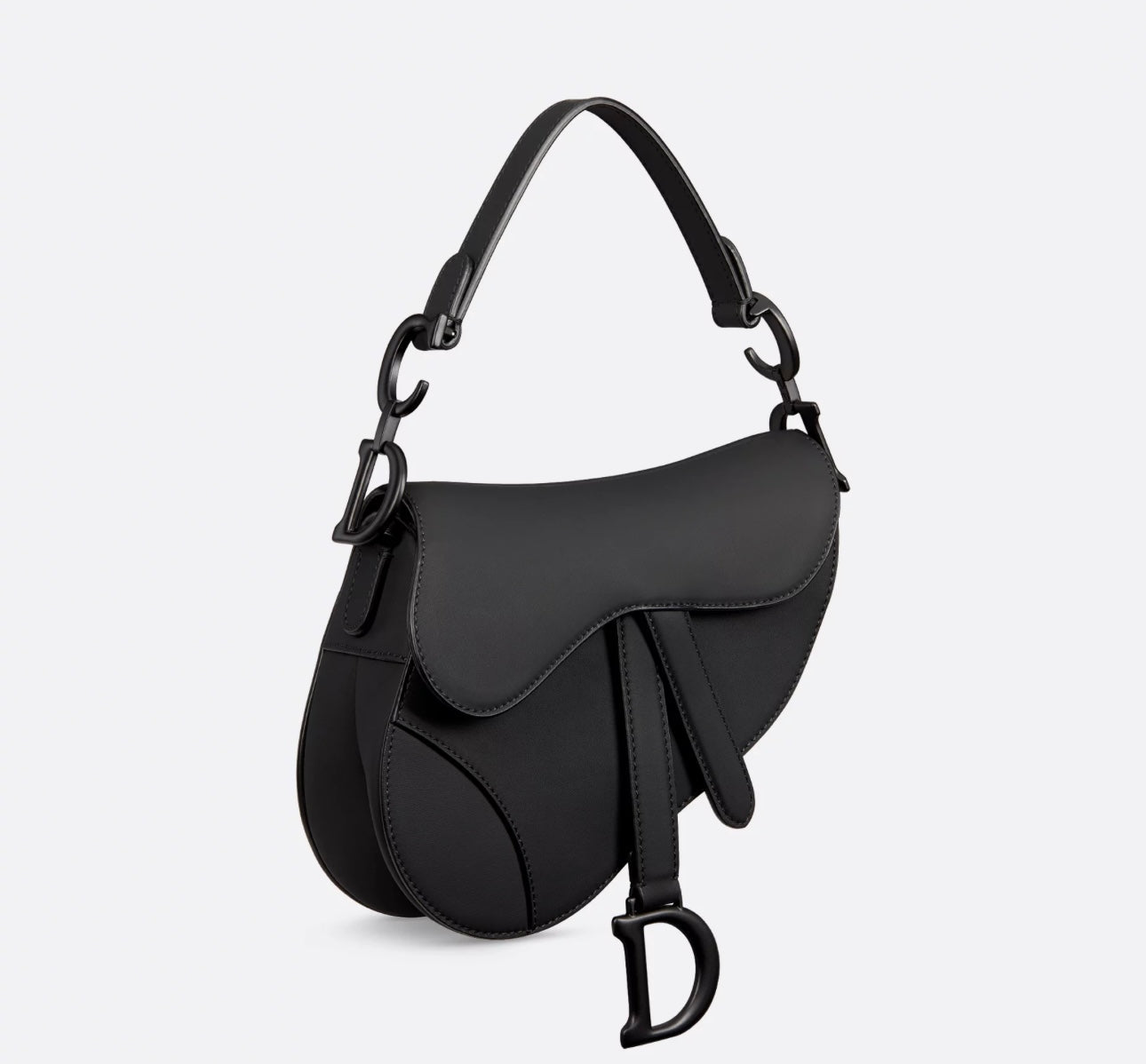 Dior Ultra Matte Mini Saddle Black Ultramatte CalfskinBag