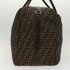 FENDI Zucca Canvas Boston Bag Nylon 2way Brown Black  45632
