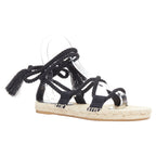 Dior Diorexpress embroidered cotton rope tie jute sandals