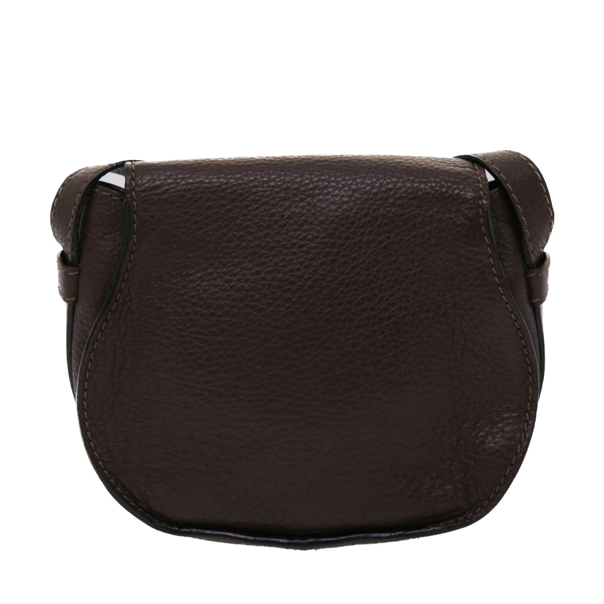 Chloe Saddle Bag Mercy Shoulder Bag Leather Brown 45716