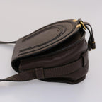Chloe Saddle Bag Mercy Shoulder Bag Leather Brown 45716