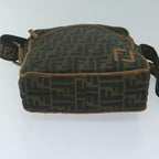FENDI Zucca Canvas Shoulder Bag Black Brown45817