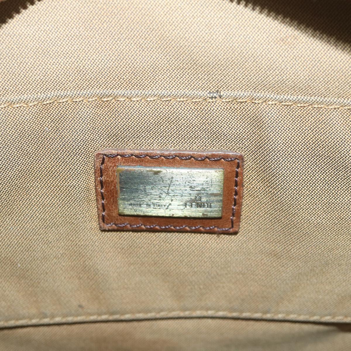 FENDI Zucca Canvas Shoulder Bag Black Brown45817