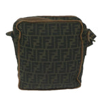 FENDI Zucca Canvas Shoulder Bag Black Brown45817