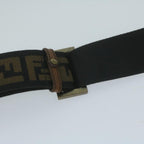 FENDI Zucca Canvas Shoulder Bag Black Brown45817