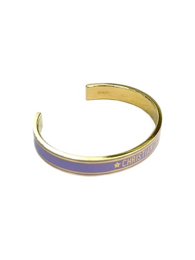 Cord Bangle Bracelet Gold Lilac Dior