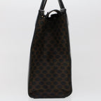 CELINE Macadam Canvas Hand Bag PVC Leather Black  45906