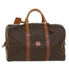 CELINE Macadam Canvas Boston Bag PVC Leather Brown  45969