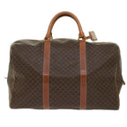 CELINE Macadam Canvas Boston Bag PVC Leather Brown  45969