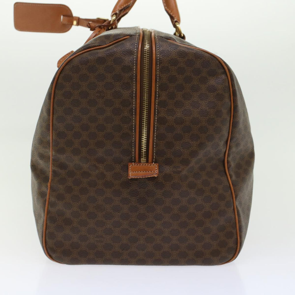 CELINE Macadam Canvas Boston Bag PVC Leather Brown  45969