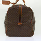 CELINE Macadam Canvas Boston Bag PVC Leather Brown  45969