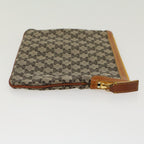 CELINE Paris Macadam Clutch Bag Canvas Leather Beige Brown  45981