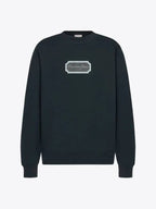 Contrast Couture Embroidery Sweatshirt Green Dior