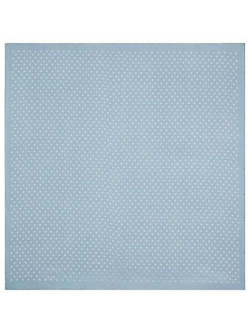 CELINE Triomphe Square Silk Twill Scarf Grey Blue