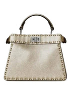 Fendi Peekaboo ISeeU Petite Tote Bag Gold