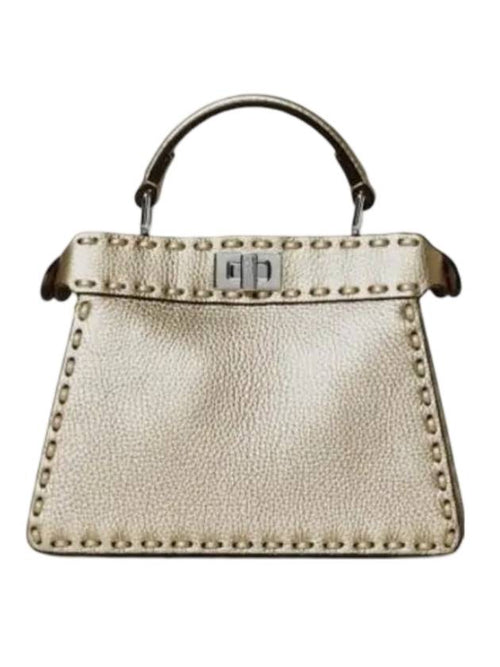 Fendi Peekaboo ISeeU Petite Tote Bag Gold