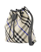 Burberry Bucket Bag Drawstring Closure Women White | White Handbags