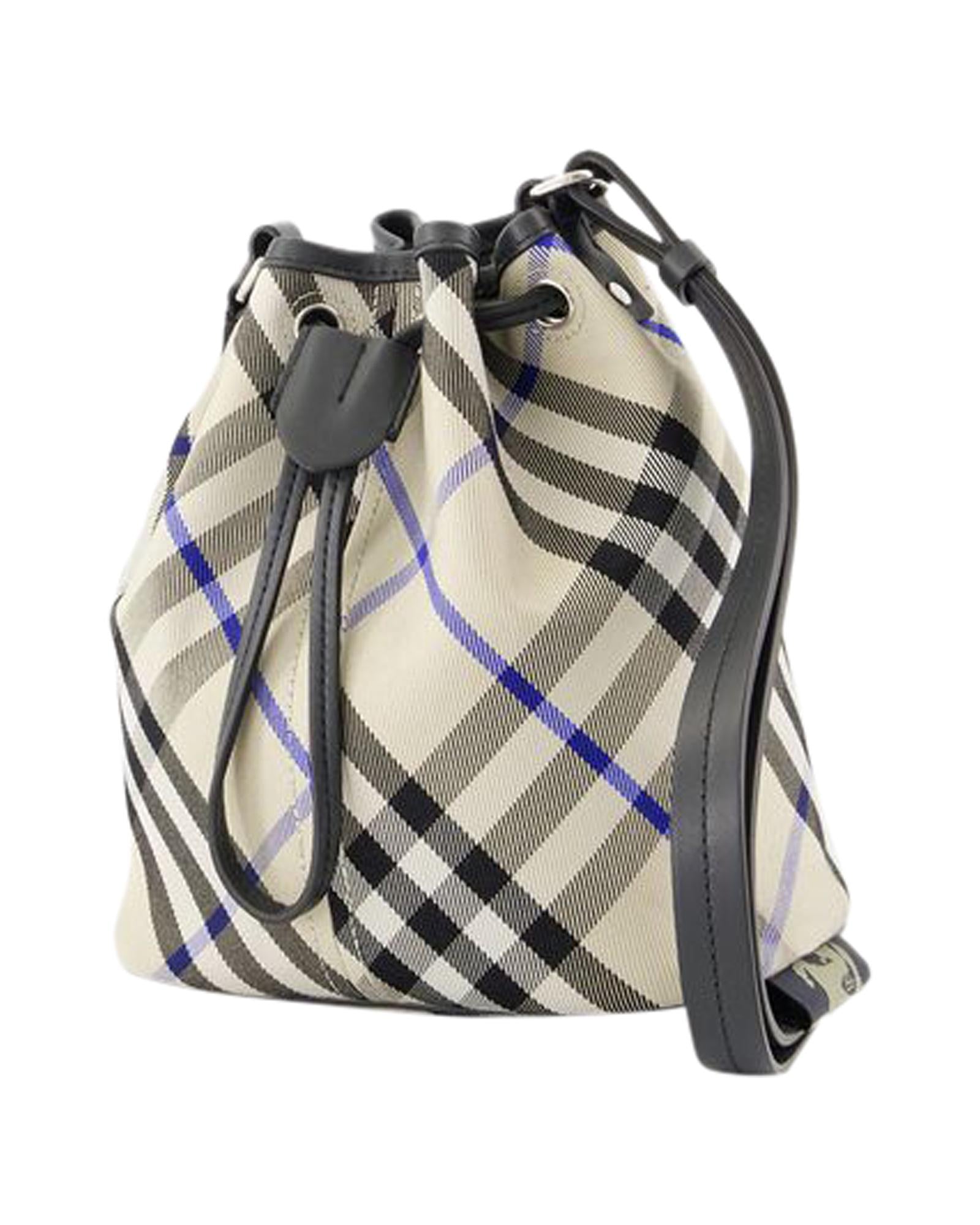 Burberry Bucket Bag Drawstring Closure Women White | White Handbags