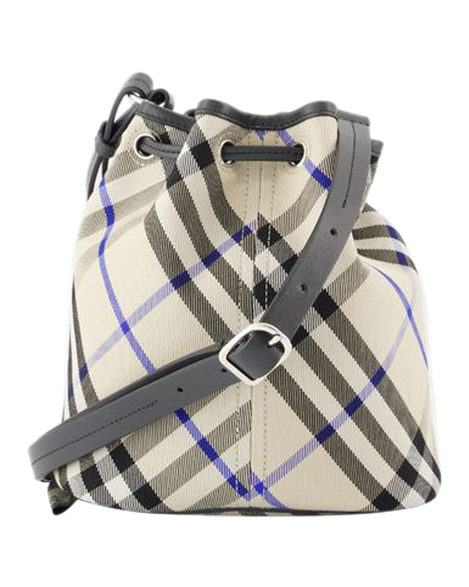 Burberry Bucket Bag Drawstring Closure Women White | White Handbags