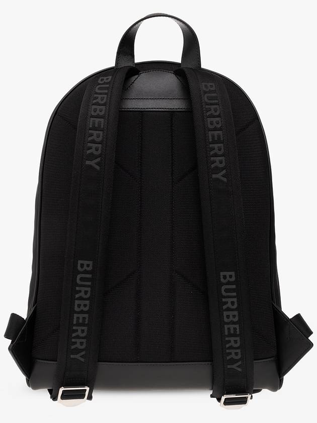 Burberry Logo Print Nylon Backpack Black