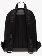 Burberry Logo Print Nylon Backpack Black