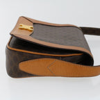 CELINE Macadam Canvas Shoulder Bag PVC Leather Brown  46305