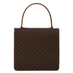 CELINE Macadam Canvas Hand Bag PVC Leather 2way Brown Auth 46306