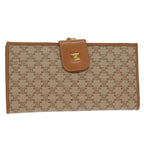 CELINE Macadam Canvas Long Wallet Beige  46361