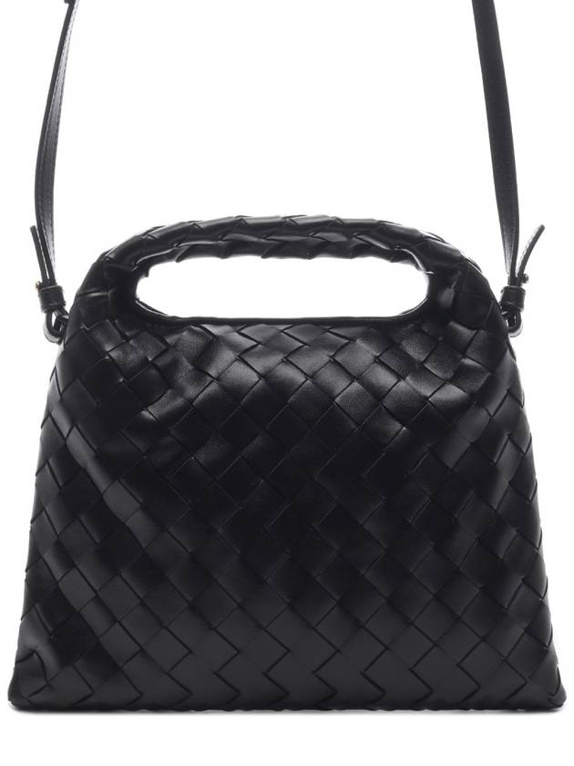 Bottega Veneta Intrecciato Mini Hop Tote Bag Black