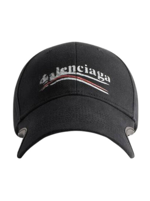 Balenciaga Political Stencil Ball Cap Black