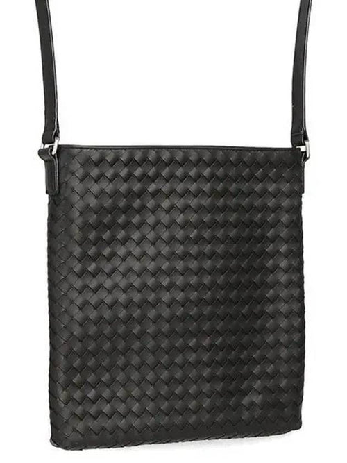 Bottega Veneta Intreciato Medium Cross Bag Black