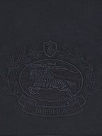 Burberry Embroidered Logo Cotton Short Sleeve T-Shirt Black