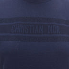 Christian Dior Textured Logo Stripe Front Crew Neck Short Sleeve Tshirt