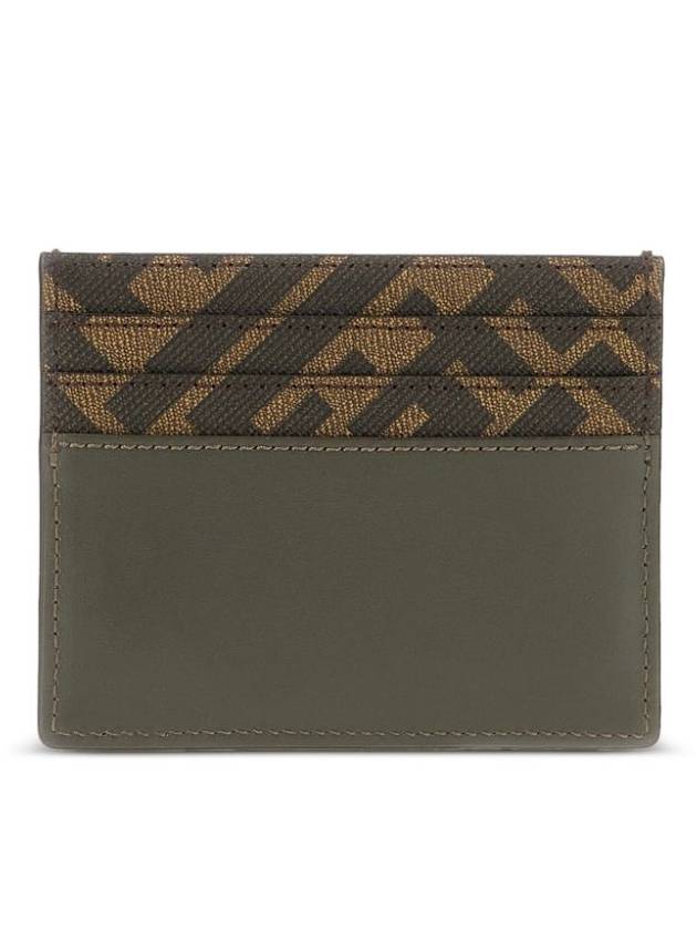 Fendi FF Square Leather Card Wallet Grey