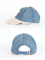 CELINE Triomphe Patch Ball Cap Union Wash Blue