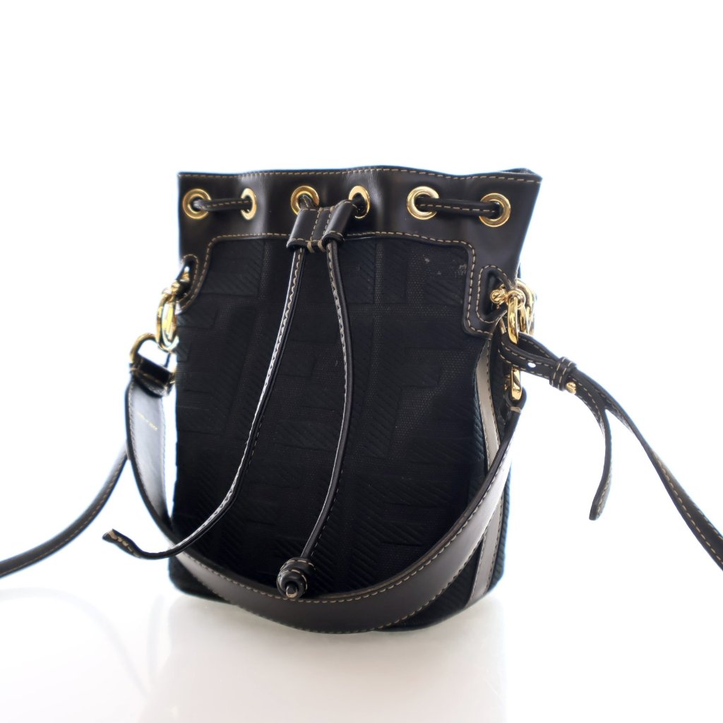 Fendi Mini Canvas Mon Tresor Bucket Bag