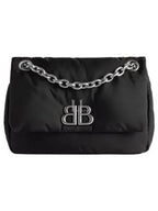Balenciaga Mini Monaco Shoulder Bag Black