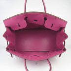 Hermes Birkin 35cm Togo Leather Handbags 6099 Peach Silver