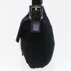 FENDI Mamma Baguette Shoulder Bag Nylon Leather Black47648