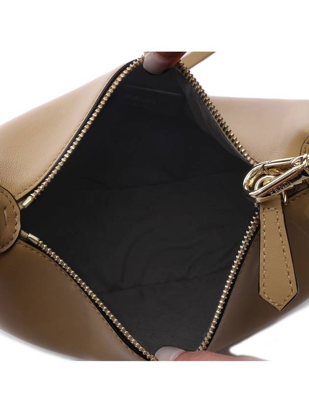 Fendi Fendigraphy Leather Small Tote Bag Beige