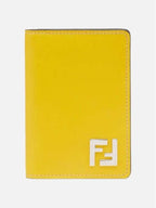 Fendi FF Square Leather Card Wallet Yellow