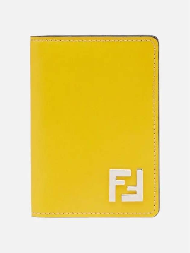 Fendi FF Square Leather Card Wallet Yellow