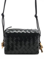 Bottega Veneta Intrecciato Loop Camera Mini Shoulder Bag Dark Green