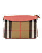 Burberry mall Crobody Bag Check and Leather Women Cinnamon Red Handbags