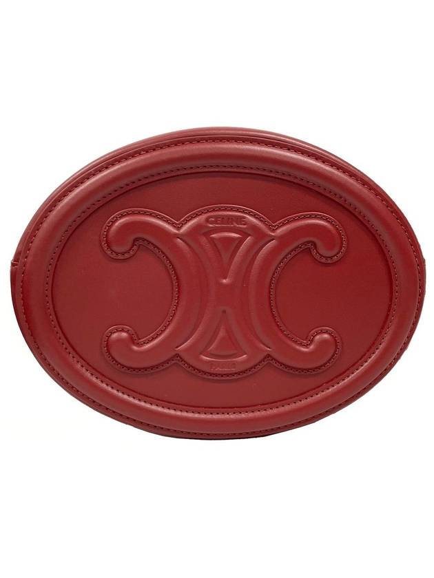 CELINE Cuir Triomphe Calfskin Cross Bag Red
