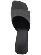 Balenciaga Duty Free Leather Slipper Heels Black